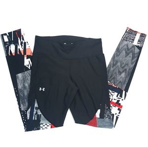 Under Armour Black & Abstract Print Leggings M